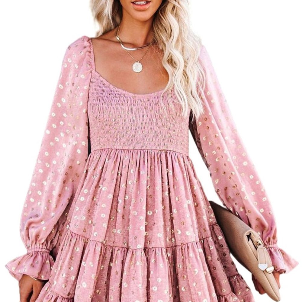 Holiday Pink Ruffle Long Sleeve- XL NWOT